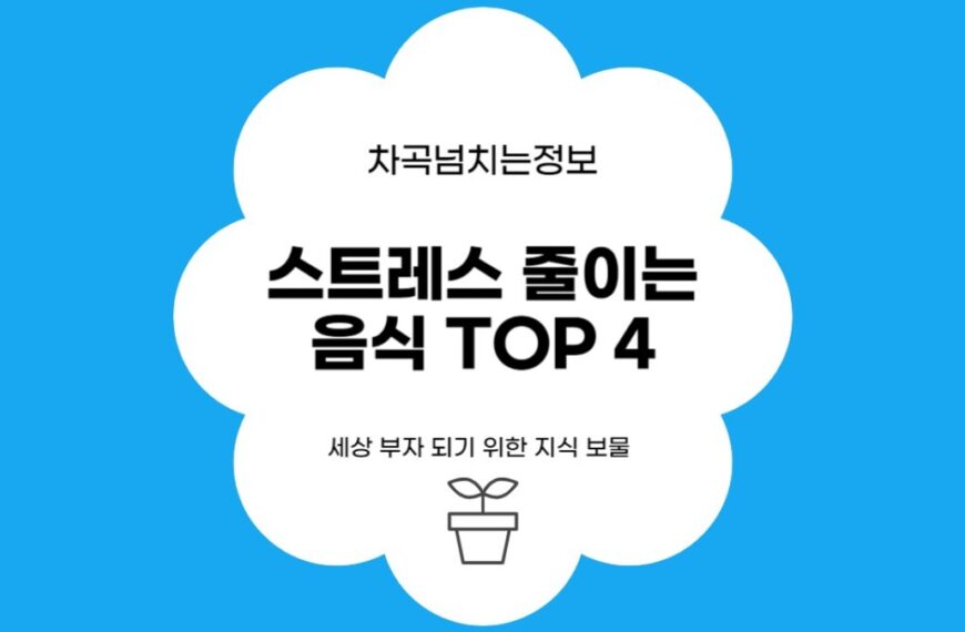 스트레스 퇴치에 도움이 되는 음식 TOP4