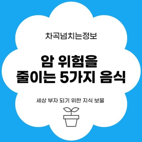 암 위험을 줄이는 5가지 음식