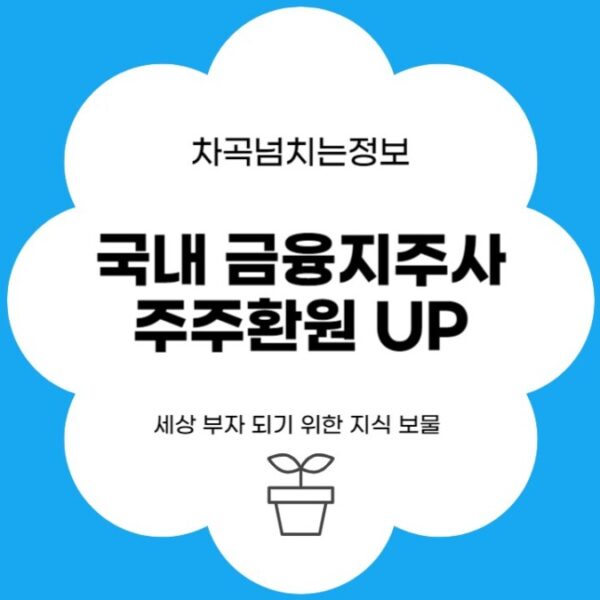 금융지주사들 2024년에도 주주환원 정책 UP