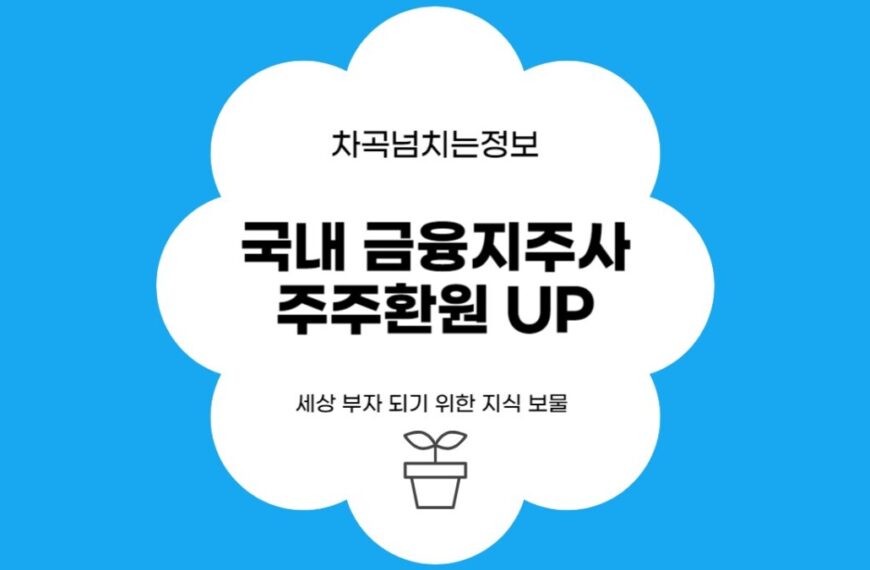 금융지주사들 2024년에도 주주환원 정책 UP