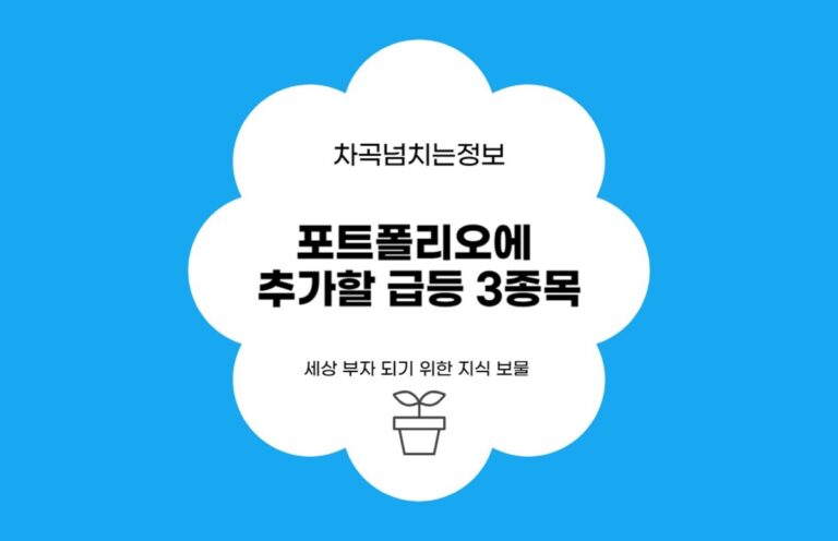 포트폴리오에 급등주 3종목 추가