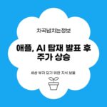 애플, AI 발표 후 주가 사상 최고치 달성