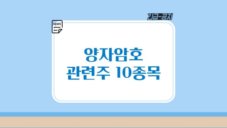 양자암호 기술과 보안 관련주 10 종목, 아이씨티케이, 피피아이, 엑스케이트 등