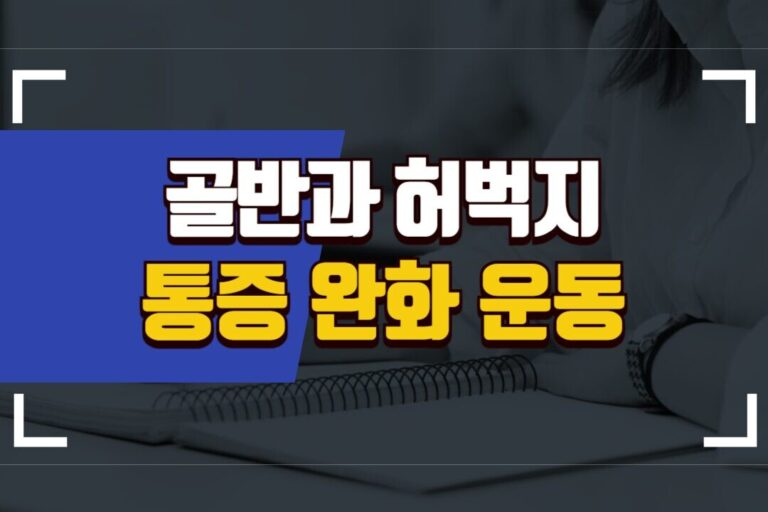 골반, 허벅지 통증 완화 방법 (폼롤러, 스트레칭 방법)