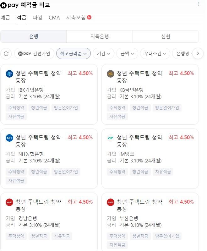 청년주택드림 청약통장