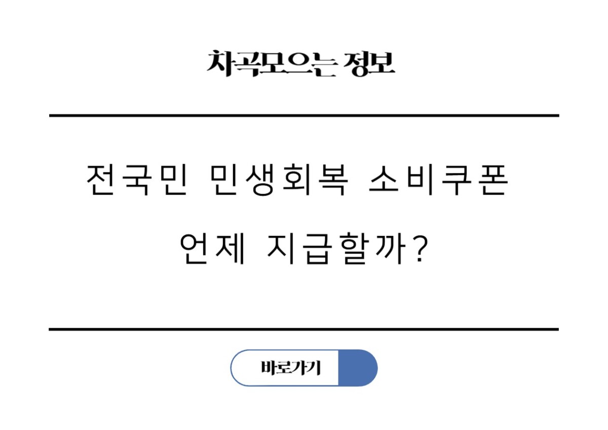 전국민 민생회복 소비쿠폰 어떤 방식으로 지급받고, 어떻게 사용할까?