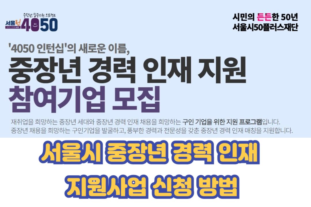 중장년 경력 인재 지원사업