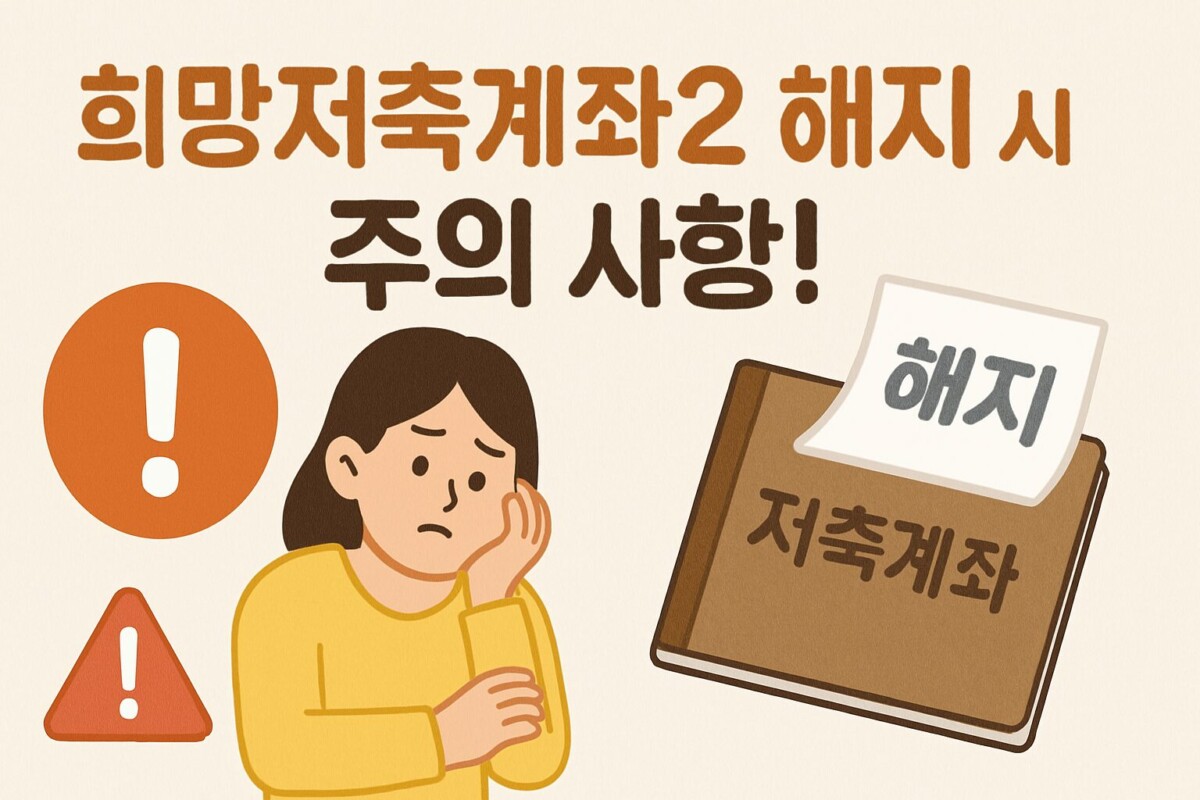 희망저축계좌2 신청 자격 교육 만기 서류 해지 시 주의 사항 4가지!