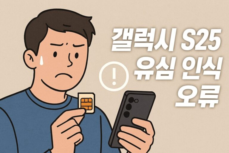 갤럭시 S25 유심 인식 오류, 왜 발생할까? 5가지 원인과 초간단 해결법!