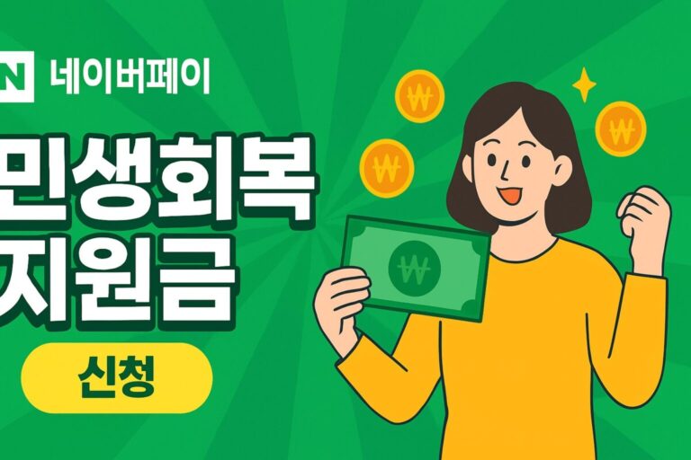 네이버페이 민생회복지원금, 신청부터 사용처, 기간, 꿀팁까지 한 번에 정리!