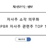 자사주 소각 의무화, 코리아 디스카운트 해소? 저PBR 자사주 관련주 TOP 10
