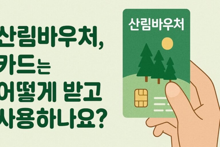 산림바우처 신청 자격 사용처 신청기간 잔액 확인 방법