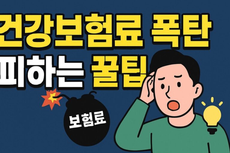 직장인 투잡, 건강보험료 폭탄 피하는 꿀팁 TOP 3 완벽 정리!