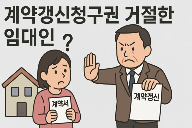 계약갱신청구권 거절 임대인 실거주 의무 위반 손해배상 청구 방법