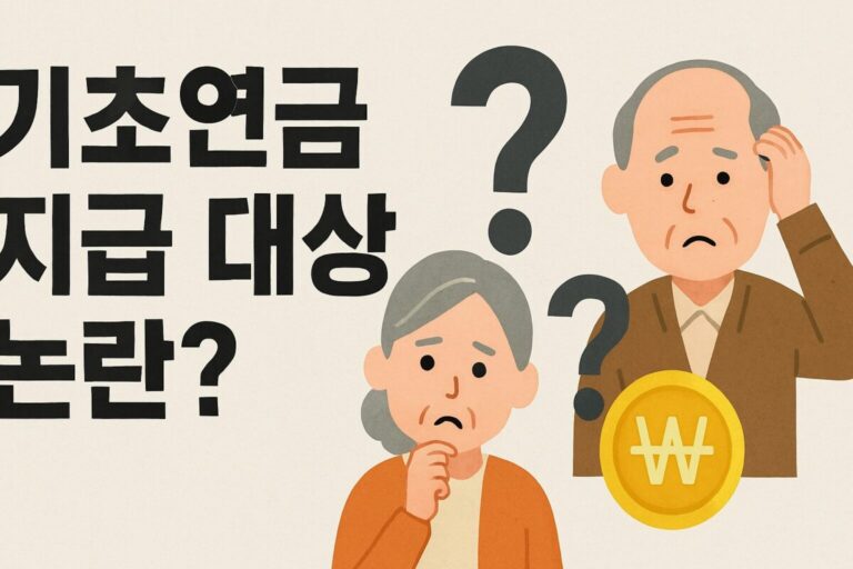 기초연금 지급 대상, 금액, 논란의 배경 소득인정액까지 한 번에 알아보기