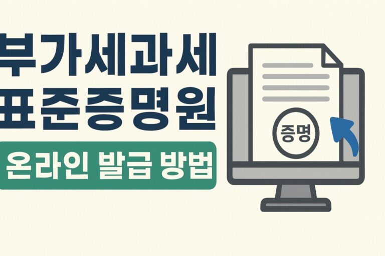 부가세과세표준증명원 온라인 발급 방법 유효 기간 핵심 정리