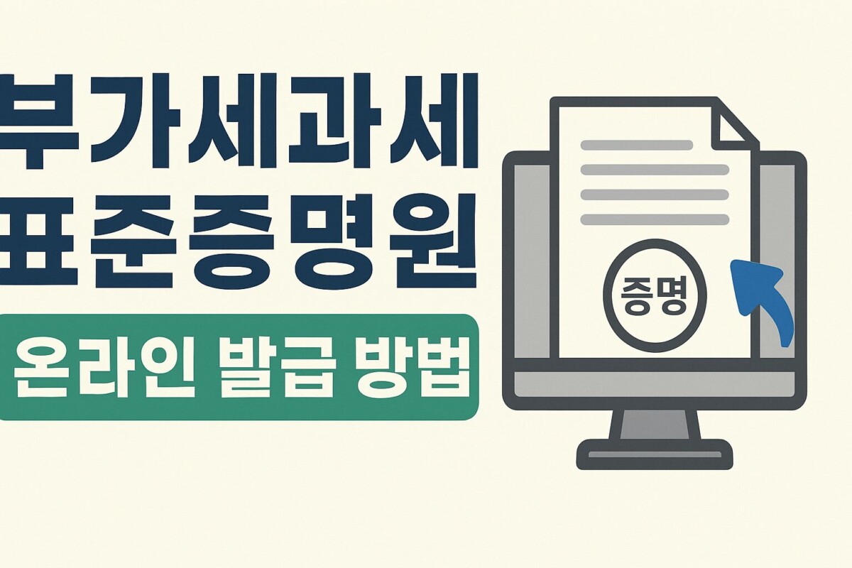 부가세과세표준증명원 온라인 발급 방법 유효 기간 핵심 정리