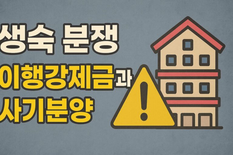 2025년 생숙 분쟁 총정리, 이행강제금과 사기분양, 생활숙박시설 대처법은?