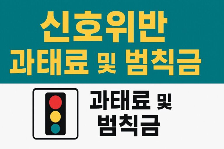 신호위반 단속 카메라 조회 방법, 과태료 및 범칙금, 납부 기한 정리!