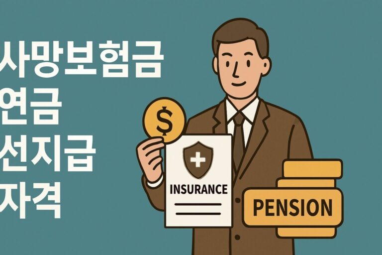 사망보험금 연금 선지급 자격 신청 대상 보험사 (55세 이상 종신보험)