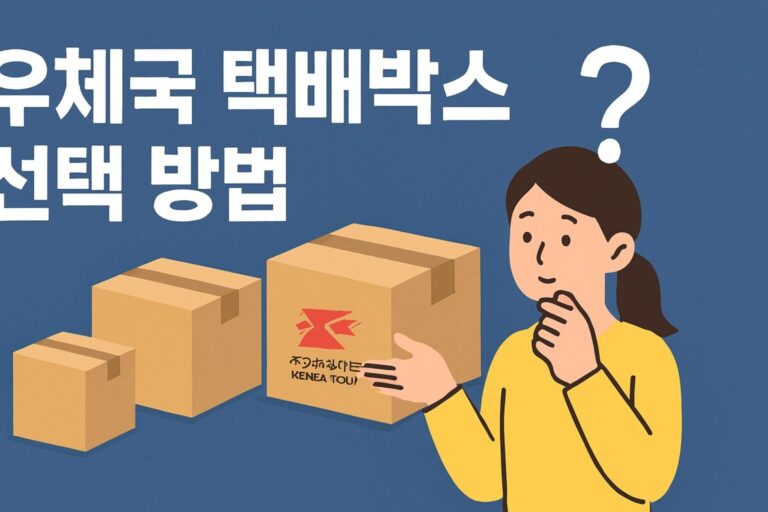 우체국 택배박스 1호부터 5호까지 사이즈, 가격, 용도, 배송기간 완벽 정리