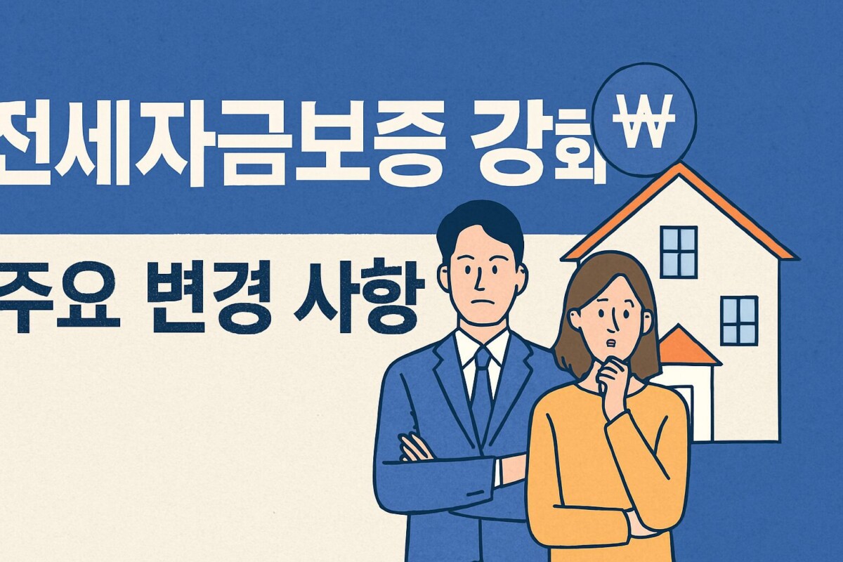 2025년 주택금융공사 전세자금보증 강화 대출 기준 완벽 정리 (집값 90% 룰)