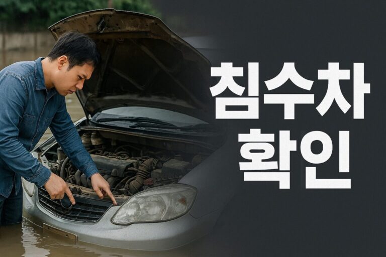 중고차 구매 침수차 확인 구별 방법 7가지와 침수 기준