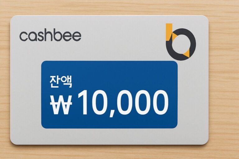캐시비 카드! 실시간 잔액 자동 충전 사용처 한 번에 해결