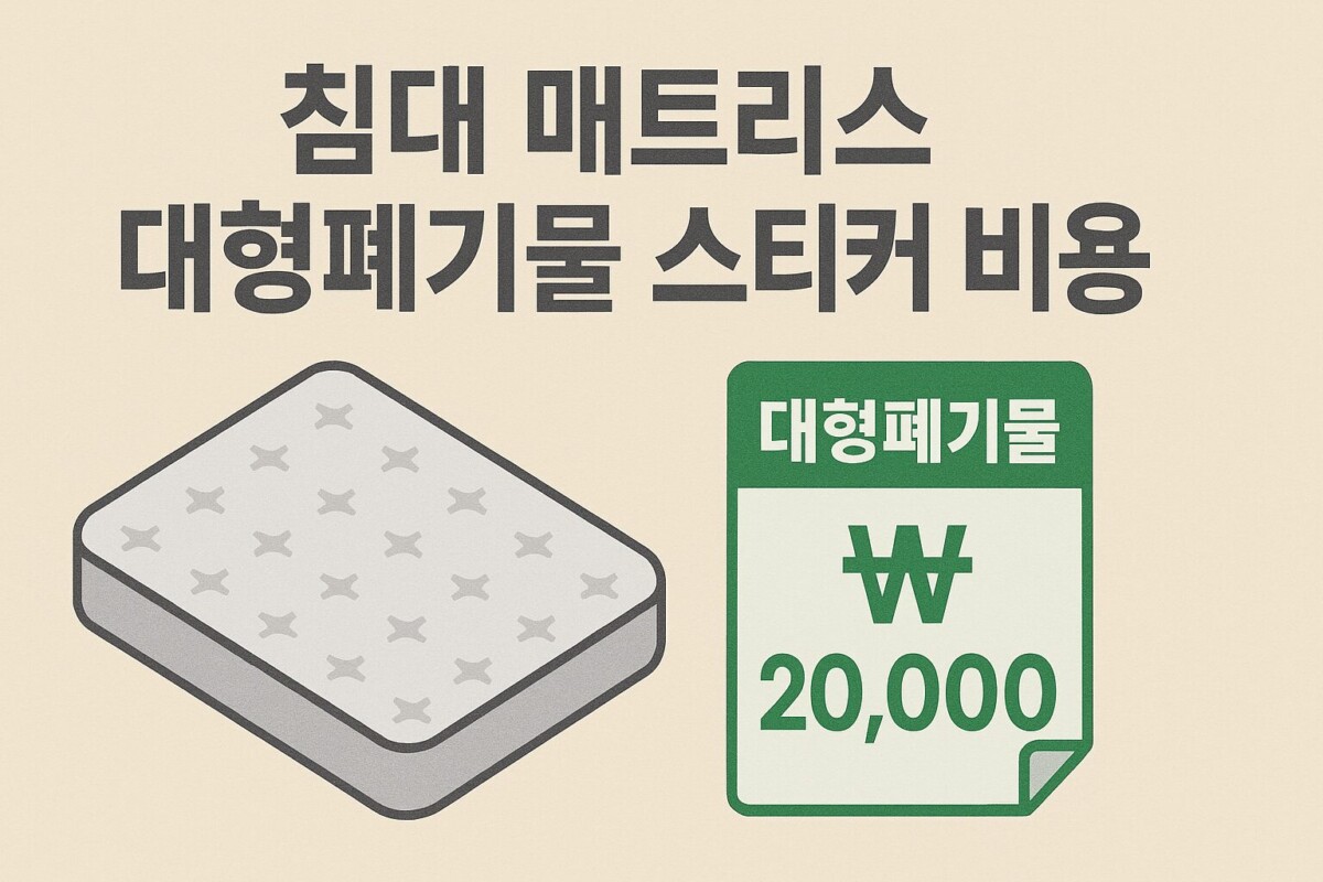 생활 대형 폐기물 스티커 인터넷 발급 가격 신고 방법 (매트리스 버리기)