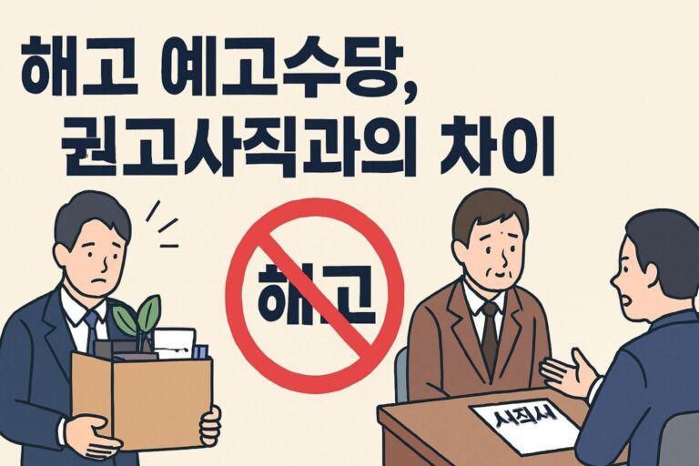 해고 예고수당, 5인 미만 사업장도 가능한지, 권고사직과의 차이, 계산 방법
