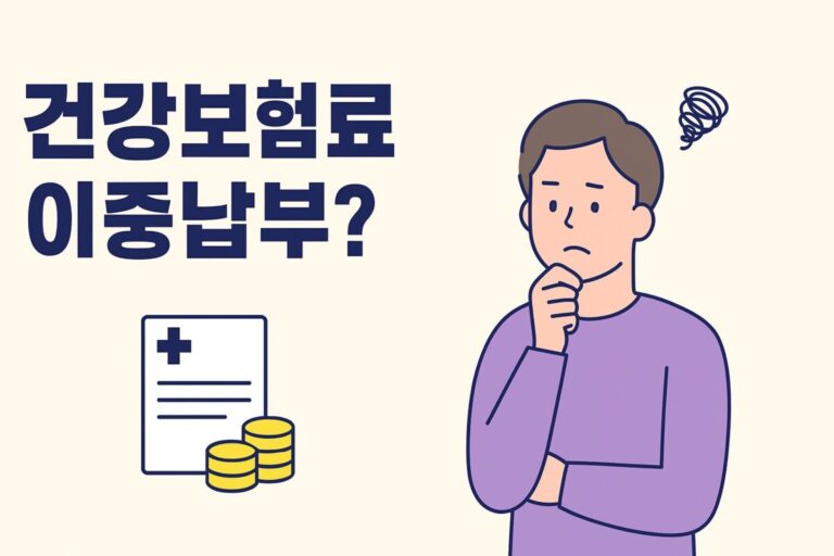 건강보험료 이중납부? 직장 지역가입자 중복 확인부터 환급 방법까지 총정리