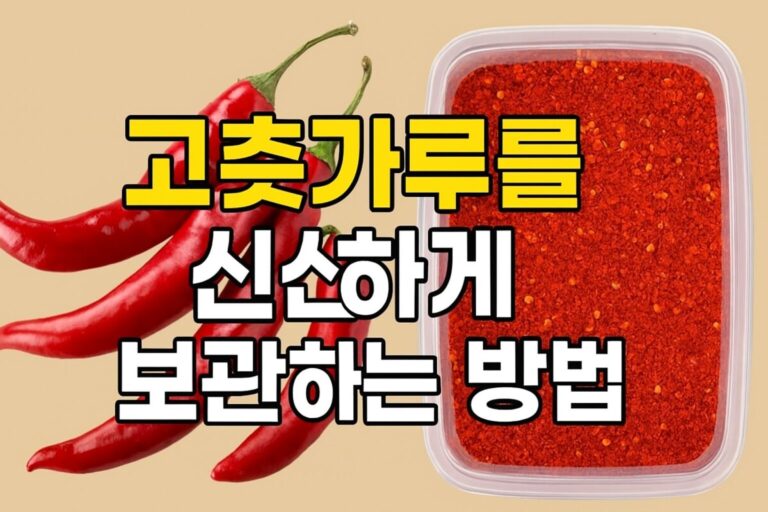 고춧가루 보관법, 냉장고에 그냥 넣으면 큰일! 곰팡이 없이 1년 내내 쓰는 꿀팁 4가지