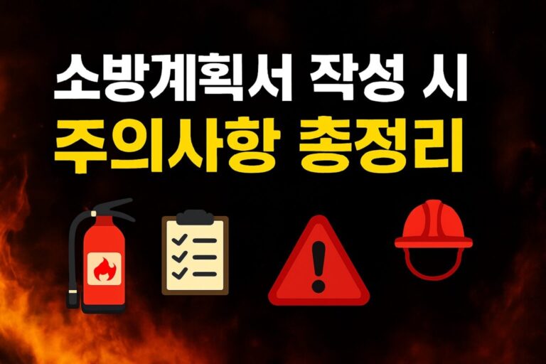 소방계획서 양식 서식 및 작성 방법 보관 시기 과태료 확인