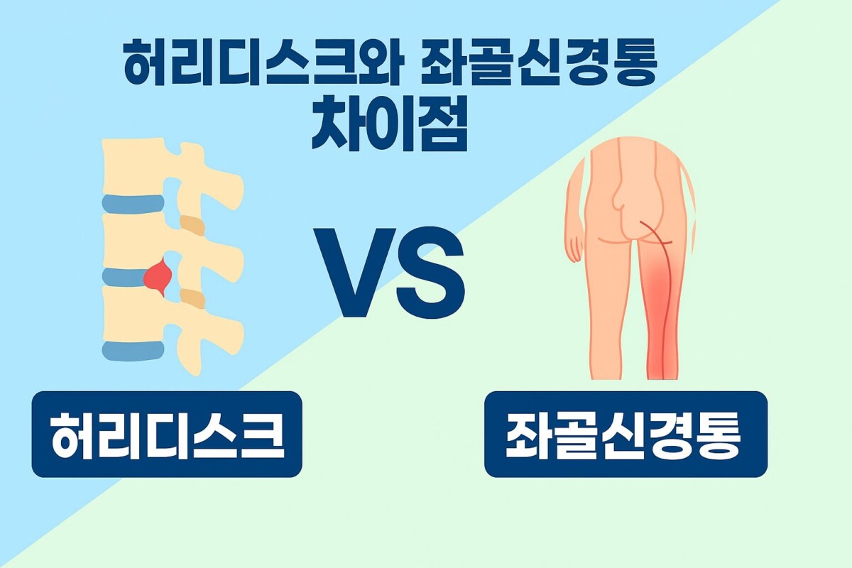 허리 통증, 다리 저림! 허리디스크일까 좌골신경통일까?