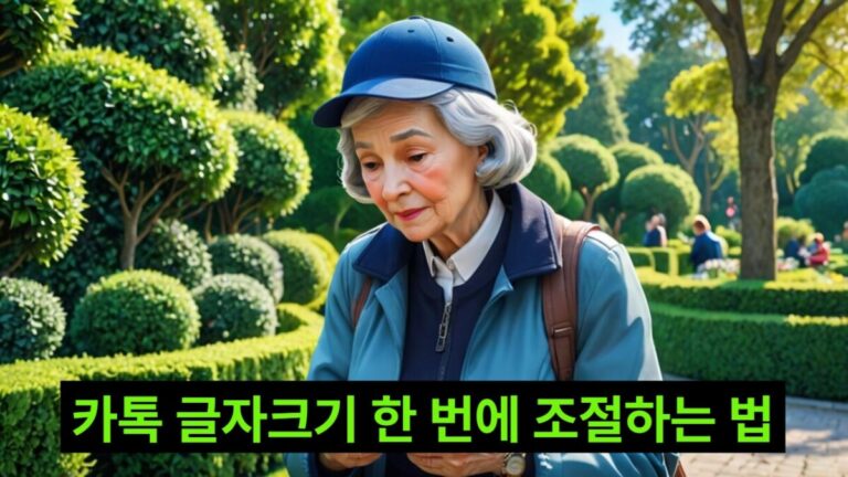 카톡 글자크기 한 번에 조절하는 법