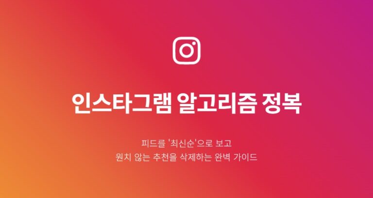인스타그램 최신순 오류 해결법부터 팔로잉 피드 제대로 쓰는 법까지 한 번에 정리