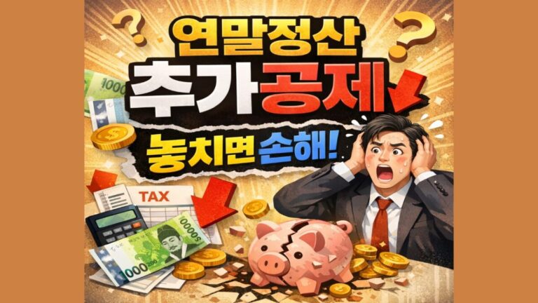 연말정산 환급금 늘리는 법, 추가공제 항목 정리로 결정세액 줄이기