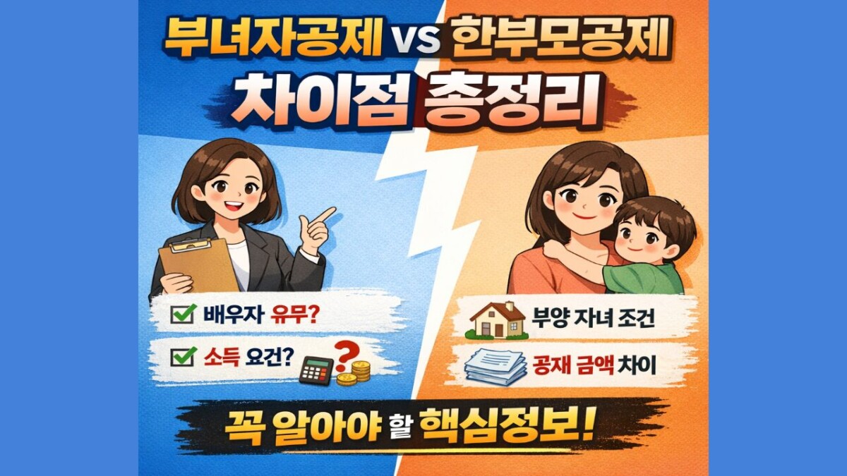 1인 가구·워킹맘 필독! 부녀자공제 한부모공제 조건과 절세 꿀팁 정리