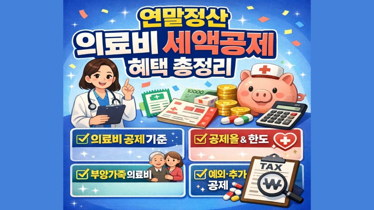 병원비 많이 냈다면 필독! 의료비 세액공제 조건 및 환급 꿀팁 정리