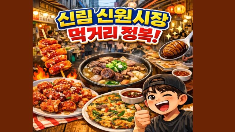 신원시장 맛집 두바이 붕어빵 닭강정 탕수육 위치 가격 웨이팅 팁 총정리