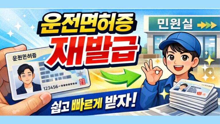 운전면허증 재발급 집으로 배송받기! 신청방법부터 수령 기간까지 완벽 정리