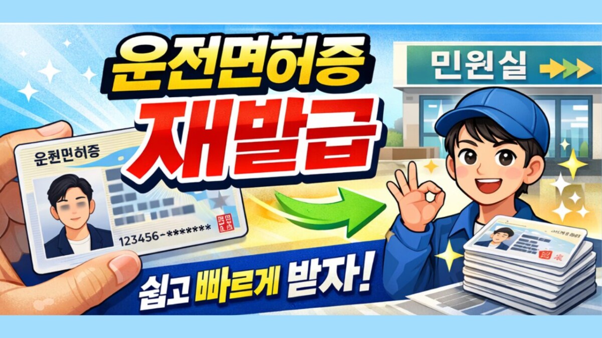운전면허증 재발급 집으로 배송받기! 신청방법부터 수령 기간까지 완벽 정리