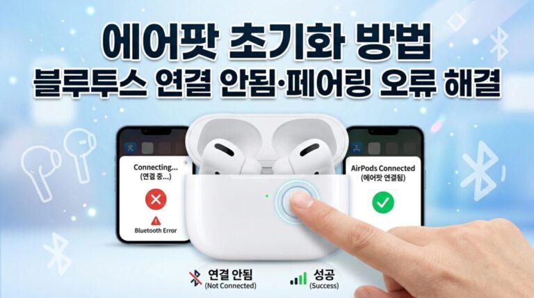 에어팟 초기화 방법, 블루투스 연결 안됨·페어링 오류 해결