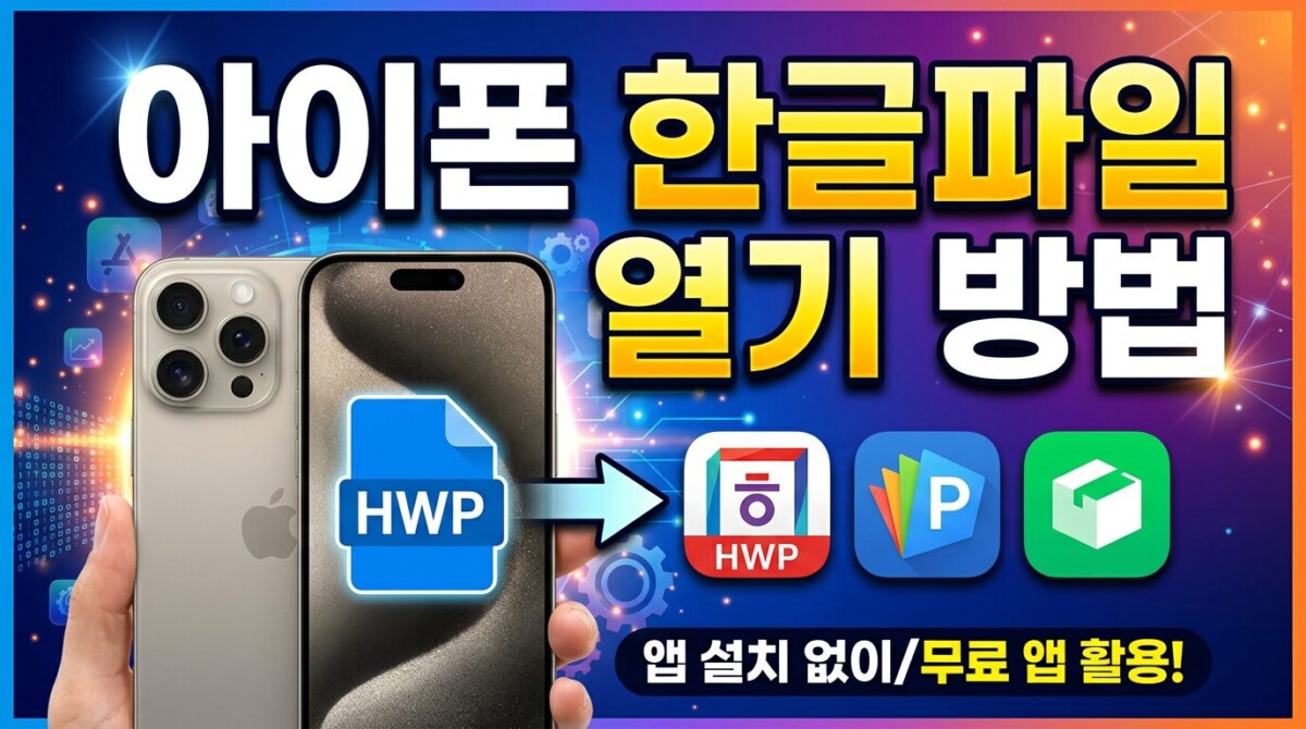 아이폰 한글파일 열기 방법 – HWP 모바일에서 여는법 총정리